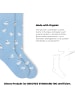 von Jungfeld Gemusterte Socken SIGNATURE ICONS in Swan - French Blue