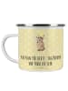Mr. & Mrs. Panda Kaffeetasse Waschbär mit Spruch in Gelb Pastell