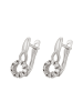 NAEMI Women Earrings in Silver White