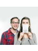 Mr. & Mrs. Panda Postkarte Labrador Herz mit Spruch in Weiß