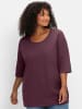sheego 3/4-Arm-Shirt in burgund
