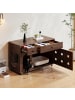 ABRIHOME Katzenkloschrank mit abnehmbare Sandablassplatte in Nussbaumfarbe - 100×45×66cm