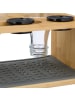 relaxdays Flaschenhalter in Natur/ Grau - (B)31 x (H)11 x (T)14,5 cm