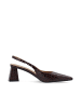 Bianco Slingbacks in BurgundyCrocoPatent