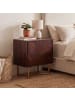 FineBuy Nachttisch in Braun / Akazie / 45x40x57
