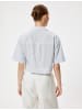 KOTON Shirt in Blau Gestreift