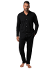 JP1880 Langer Schlafanzug in schwarz