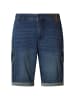 Timezone Einfarbige Jeansshorts Reißverschluss Cargotaschen in Blau