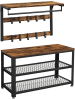 VASAGLE Wandgarderobe in Vintagebraun - (B)65 x (H)42 x (T)30 cm