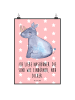 Mr. & Mrs. Panda Plakat Einhorn Nashorn mit Spruch in Rot Pastell