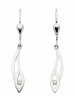 Adeliás Damen 333 Weißgold Ohrringe / Ohrhänger mit Zirkonia in silber