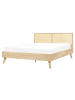 Beliani 2-tlg Doppelbett MONPAZIER in Braun