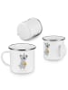 Mr. & Mrs. Panda Camping Emaille Tasse Koala Geschenk ohne Spruch in Weiß