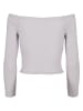Urban Classics Urban Classics Damen Ladies Off Shoulder Rib Longsleeve in softlilac
