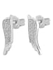 Adeliás Damen Ohrringe – Ohrstecker Flügel aus 925 Silber in silber