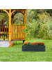 relaxdays Hochbeet in Anthrazit - (B)120 x (H)30 x (T)90 cm