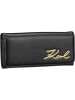 Karl Lagerfeld Geldbörse K/Signature Cont Flap Wallet in Black/Gold