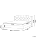 Beliani 2-tlg Doppelbett BORDEAUX in Beige/Braun