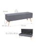 relaxdays Sitzbank in Grau  - (B)110 x (H)40 x (T)40 cm