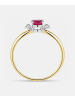 Diamant L'éternel Ring, mit Rubin, 375 Gelbgold