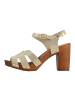 Les Tropéziennes par M Belarbi Tabara – Ledersandalen mit Absatz Gold