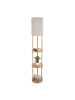 relaxdays Stehlampe in Natur/ Weiß - (H)180 x Ø30 cm