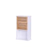 relaxdays Hängeschrank in Weiß/ Natur - (B)40 x (H)70 x (T)20 cm