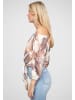 Cloud5ive Cloud5ive Off-Shoulder Bluse mit Knotendetail und Rüschen in white