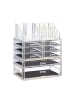 relaxdays 2x Make Up Organizer in Transparent/ Gold