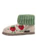 HAFLINGER Hausschuhe HÜTTENSCHUH ERDBEERE in Beige/Grün