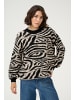 Kaffe Strickpullover KAwilma Regular fit in Black/Feather G. Animal Knit