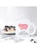 Mr. & Mrs. Panda Teetasse Einhorn Schwein mit Spruch in Transparent