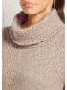 MADELEINE Modischer Rollkragenpullover, 3/4-Arm in cappuccino / wollweiß / melange