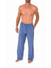 NORMANN Schlafanzug Pyjama Hose lang kariert Baumwolle - 79847 in blau