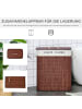 HOMCOM Wäschekorb in Braun & Weiß 52L x 32B x 63H cm
