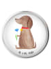 Mr. & Mrs. Panda Waschbecken Abfluss Hund Blume ohne Spruch in Weiß