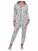 NORMANN Schlafanzug Eteiler Jumpsuit Overall Coralfleece Animal Look - 76718 in braun