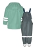 Playshoes Regen-Set Latzhose Basic in grün