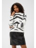Kaffe Strickpullover KAbiva Regular fit in Chalk Black Animal