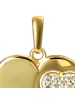 GoldDream Anhänger Gold 333 Gelbgold - 8 Karat Doppelherz Kettenanhänger
