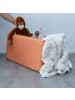 Intirilife Faltbare Sitzbank 78x38x38 cm in MANDARINEN ORANGE
