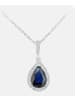 Diamant L'éternel Halskette mit Anhänger aus 375 Weißgold mit Diamant mit Saphir