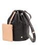DuDu Filicudi M. Beuteltasche Leder 19 cm black rose