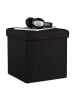relaxdays Faltbarer Sitzhocker in Schwarz - 38 cm