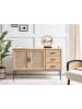 Beliani Sideboard PASCO in Braun/Schwarz - (W) 120 x (H) 77 x (L) 39 cm