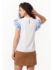 usha FESTIVAL Women Blouse in White Blue