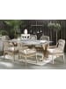 Beliani 7-tlg Gartentisch Set OLBIA in Grau/Beige/Braun