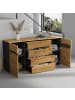 ABRIHOME Sideboard mit 4 Schubladen & 2 Türen in Holz  Design