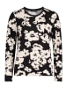 Betty Barclay Basic Shirt mit Rippbündchen in Schwarz/Weiß