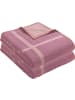 LOOKS by Wolfgang Joop Jacquard, Baumwollmischung Wohndecke 2er-Pack in rosé